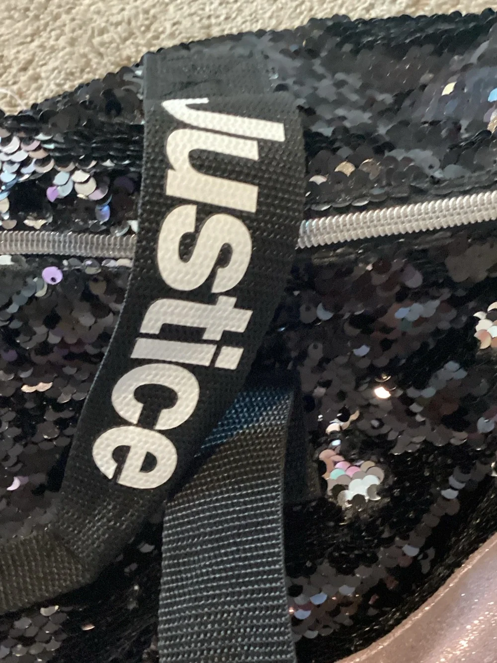 Dance Sequin Convertible Weekender Bag - Pink/Black